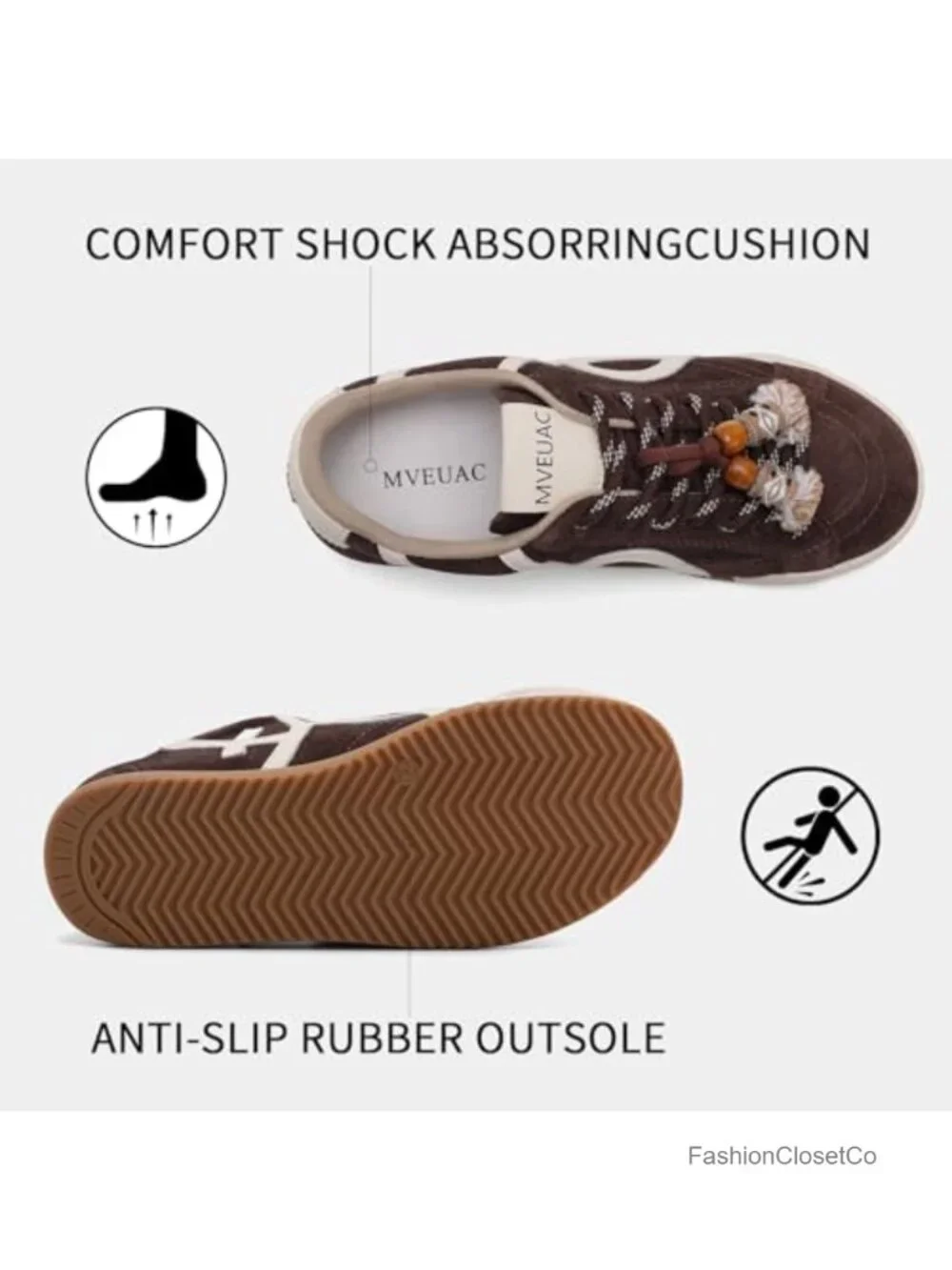 Genuine Suede Retro Gum Sole Fashion Sneakers Lightweight Walking Shoes